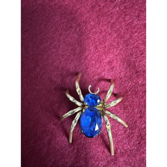 RARE Antique Victorian CZECHO Stamped Gold Filled Ornate European Spider Brooch - Picture 3 of 9